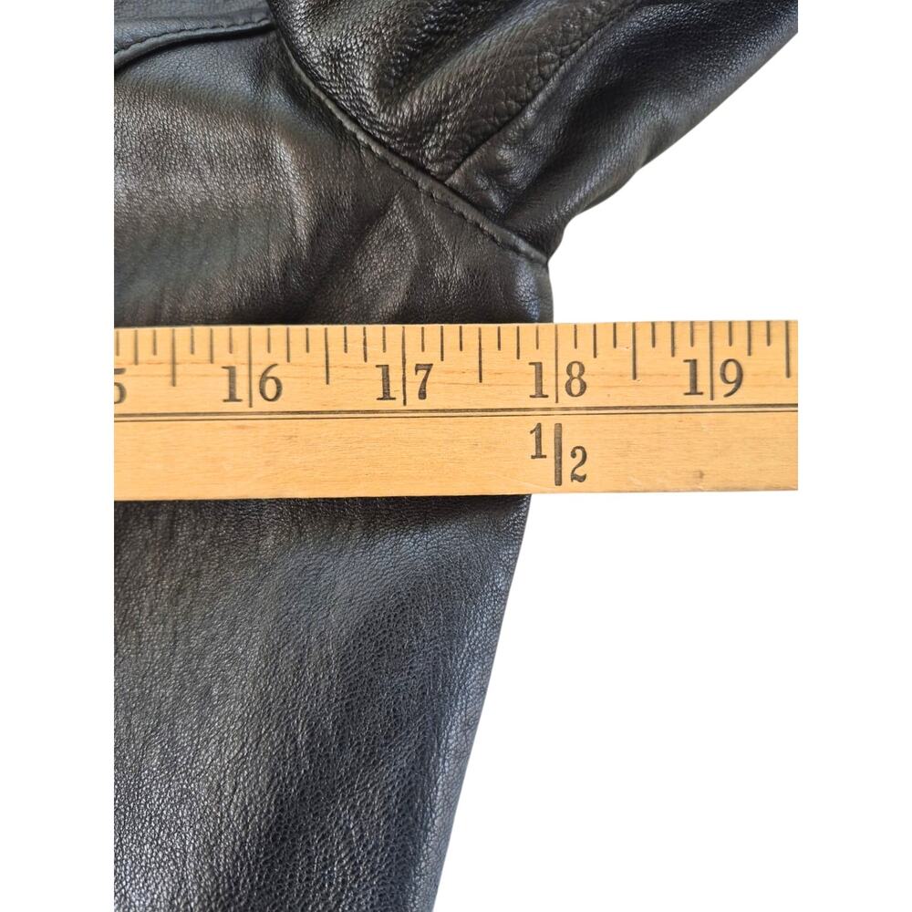 Vintage Leather Jacket Womens Small JCL 90's Black Luxury Spring Closet Staple - Picture 9 of 12
